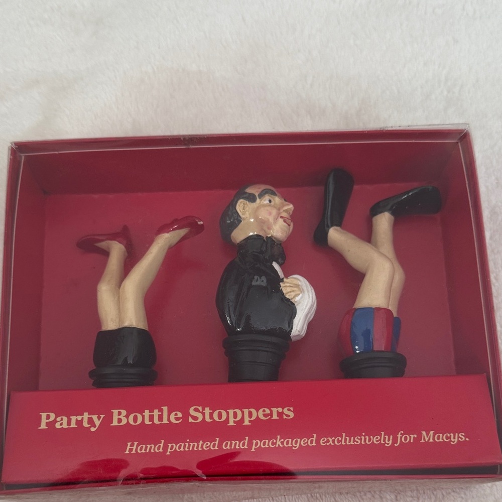 Macy's Whimsical Party Bottle Stoppers - Red, Black, Blue